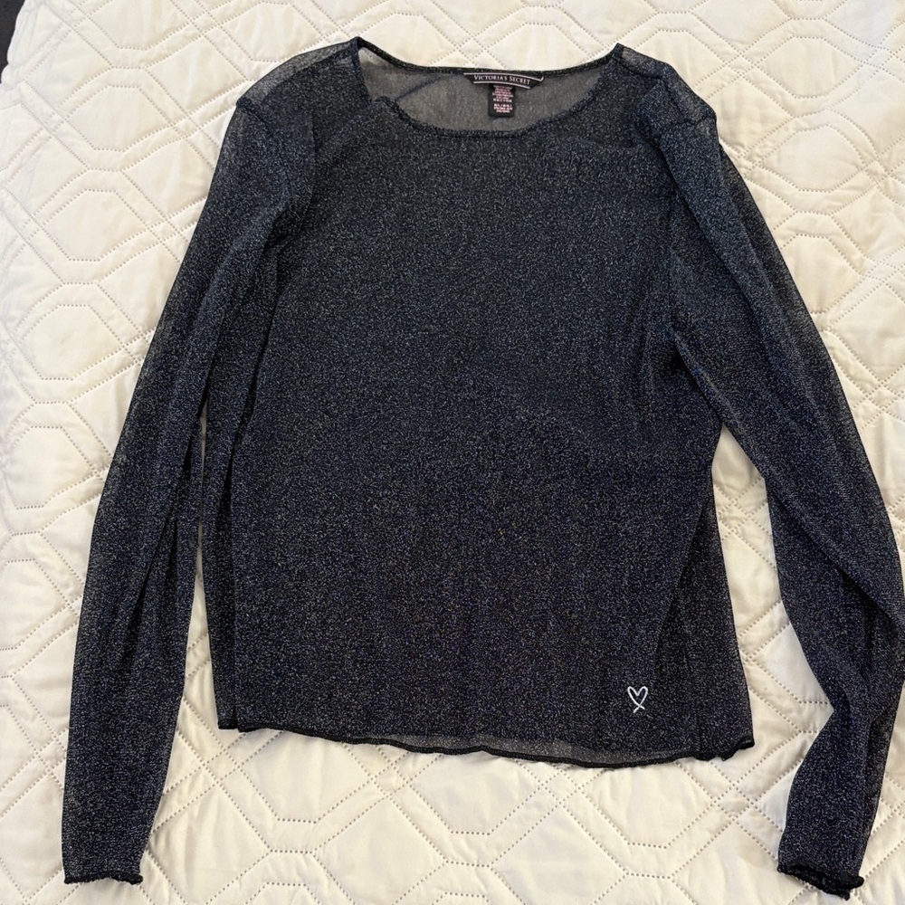 Victoria's Secret Shimmering Black Blouse